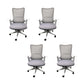 Modern Desk Chair Mesh Computer Chair High-Back Chair in Gray 4 Piece Set Without Headrest Clearhalo 'furn' 'furn_office_chair' 'Furniture' 'Office Chairs' 'Office Furniture' 'office_chair' 5949084