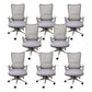 Modern Desk Chair Mesh Computer Chair High-Back Chair in Gray 8 Piece Set Without Headrest Clearhalo 'furn' 'furn_office_chair' 'Furniture' 'Office Chairs' 'Office Furniture' 'office_chair' 5949089