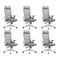 Modern Desk Chair Mesh Computer Chair High-Back Chair in Gray 6 Piece Set With Headrest Clearhalo 'furn' 'furn_office_chair' 'Furniture' 'Office Chairs' 'Office Furniture' 'office_chair' 5949095