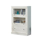 Urban Wooden Shelf Bookcase White Closed Back Bookshelf with Doors