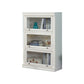 Urban Wooden Shelf Bookcase White Closed Back Bookshelf with Doors