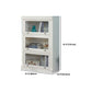 Urban Wooden Shelf Bookcase White Closed Back Bookshelf with Doors