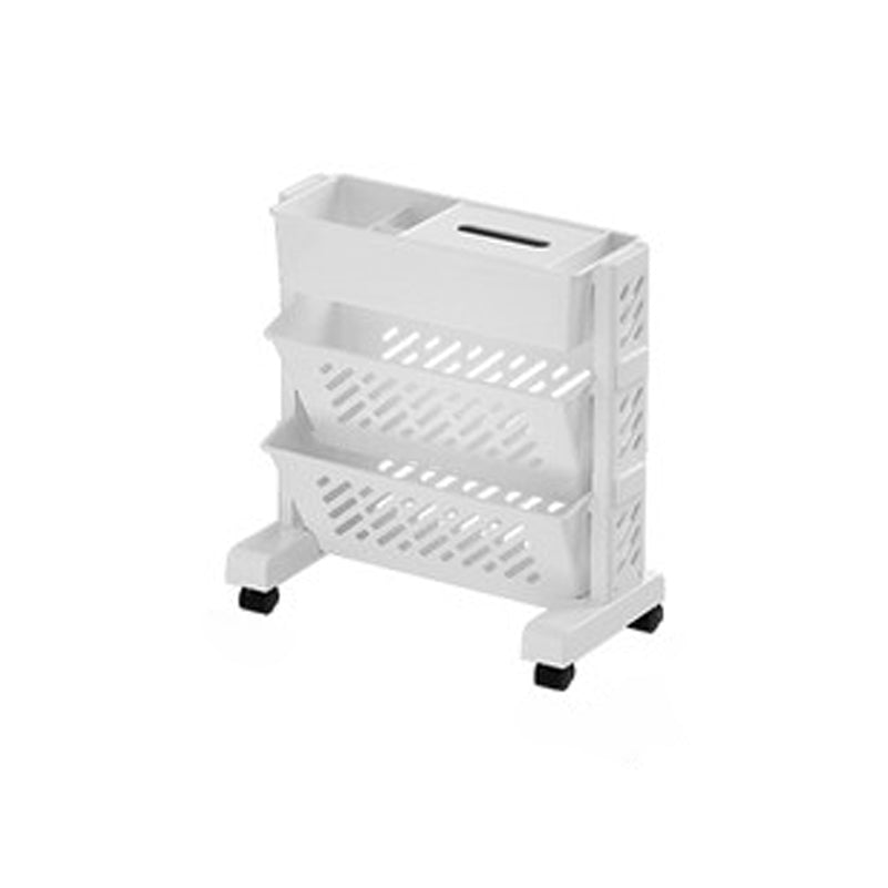 Pure White Shelf Bookcase Contemporary Closed Back 7.5" Wide Book Shelf Vertical