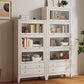 Glam Closed Back Standard Wood Shelf Bookcase for Bedroom Room
