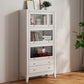 Glam Closed Back Standard Wood Shelf Bookcase for Bedroom Room