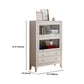 Glam Closed Back Standard Wood Shelf Bookcase for Bedroom Room