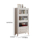 Glam Closed Back Standard Wood Shelf Bookcase for Bedroom Room