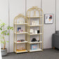 Estantería de estantería moderna de oro Etagere Metal Open Bookcase para sala de estar