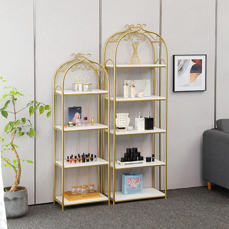 Estantería de estantería moderna de oro Etagere Metal Open Bookcase para sala de estar