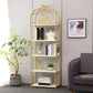 Estantería de estantería moderna de oro Etagere Metal Open Bookcase para sala de estar