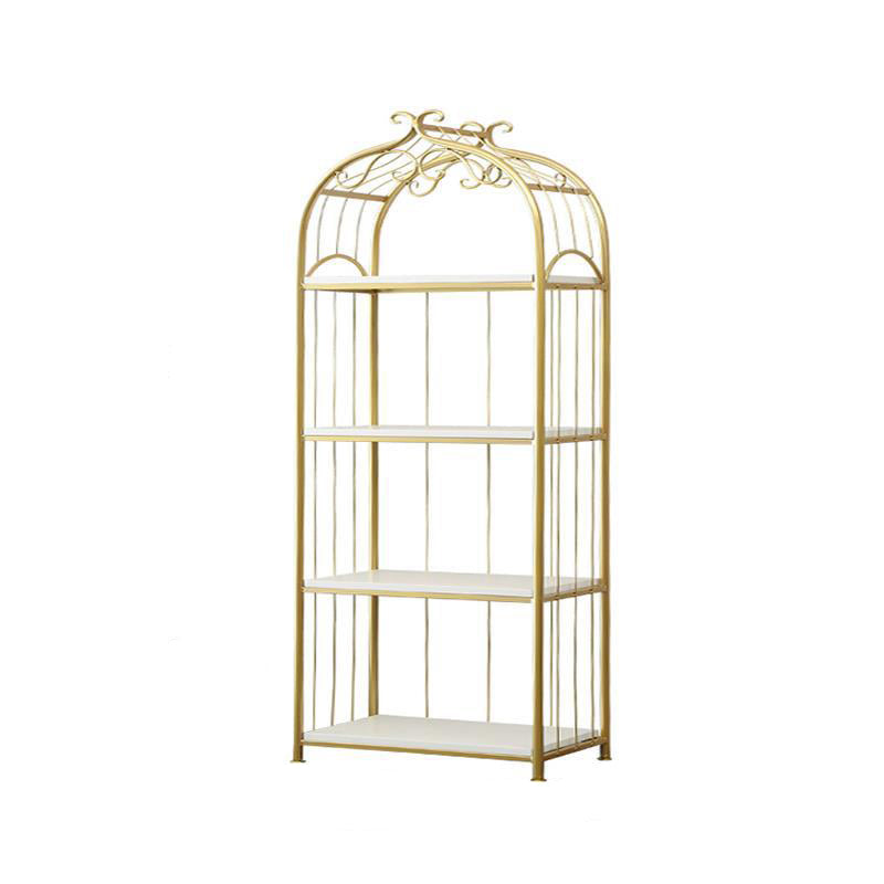 Estantería de estantería moderna de oro Etagere Metal Open Bookcase para sala de estar