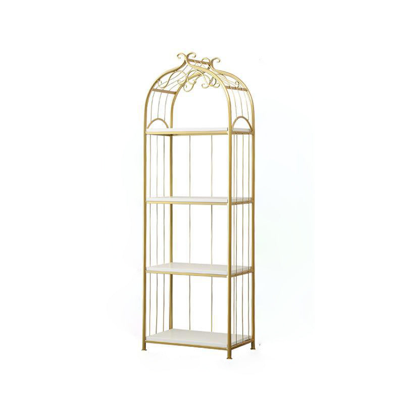 Estantería de estantería moderna de oro Etagere Metal Open Bookcase para sala de estar