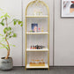 Estantería de estantería moderna de oro Etagere Metal Open Bookcase para sala de estar