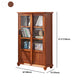Modern Engineered Wood Bookcase White/Brown Standard Shelf with Door