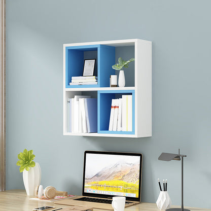 Wall Unit Open Book Shelf Modern Engineered Wood Shelf Bookcase for Bedroom