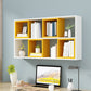 Wall Unit Open Book Shelf Modern Engineered Wood Shelf Bookcase for Bedroom