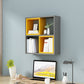 Wall Unit Open Book Shelf Modern Engineered Wood Shelf Bookcase for Bedroom