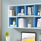 Wall Unit Open Book Shelf Modern Engineered Wood Shelf Bookcase for Bedroom