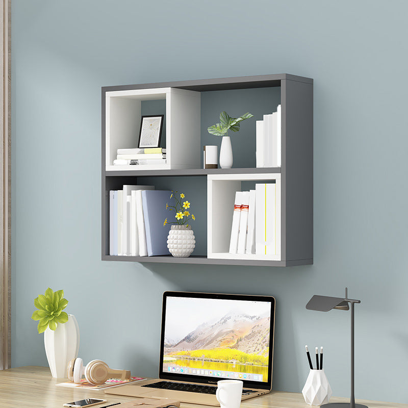 Wall Unit Open Book Shelf Modern Engineered Wood Shelf Bookcase for Bedroom