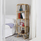 Metal 4 Shelf Bookshelf Gold Glam Shelf Bookcase Closed Back 63" Tall