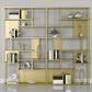 Metal Etagere Vertical Shelf Bookcase Bedroom Open Book Shelf with Shelves Clearhalo 'Bookcases' 'furn' 'furn_bookcases' 'Furniture' 'Office Furniture' 5949353