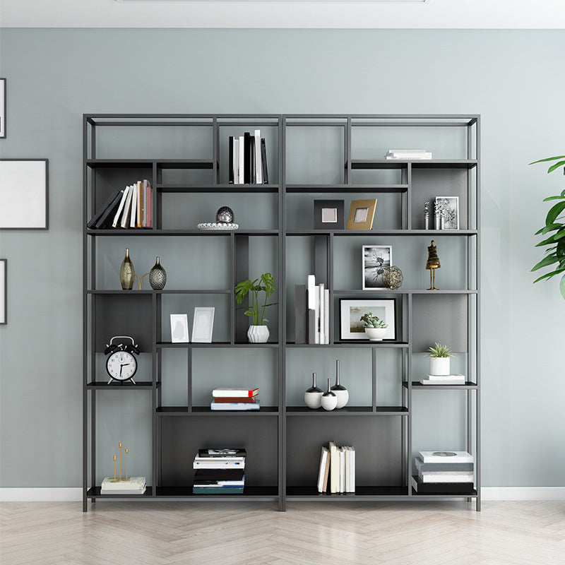 Metal Etagere Vertical Shelf Bookcase Bedroom Open Book Shelf with Shelves Clearhalo 'Bookcases' 'furn' 'furn_bookcases' 'Furniture' 'Office Furniture' 5949356