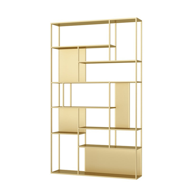 Metal Etagere Vertical Shelf Bookcase Bedroom Open Book Shelf with Shelves Clearhalo 'Bookcases' 'furn' 'furn_bookcases' 'Furniture' 'Office Furniture' 5949359