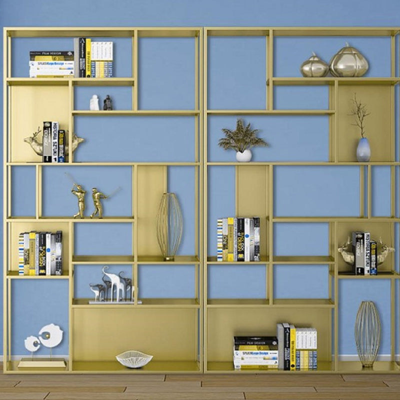 Metal Etagere Vertical Shelf Bookcase Bedroom Open Book Shelf with Shelves Clearhalo 'Bookcases' 'furn' 'furn_bookcases' 'Furniture' 'Office Furniture' 5949360