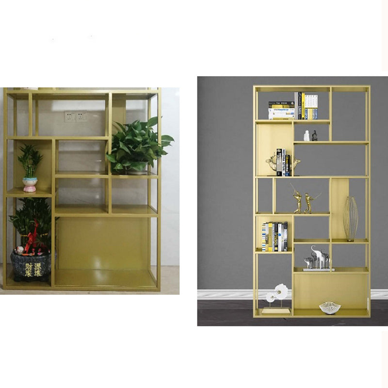 Metal Etagere Vertical Shelf Bookcase Bedroom Open Book Shelf with Shelves Clearhalo 'Bookcases' 'furn' 'furn_bookcases' 'Furniture' 'Office Furniture' 5949362