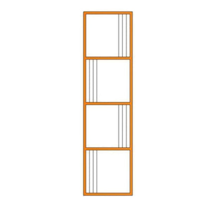 Estante de la estantería abierta vertical estante de libro de metal etagere para dormitorio
