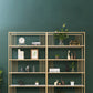 Estante de la estantería abierta vertical estante de libro de metal etagere para dormitorio