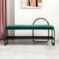 12.6" Wide Modern Seating Bench Rectangle Upholstered Entryway Bench Black Dark Green Clearhalo 'Benches' 'Chairs & Seating' 'furn' 'furn_benches' 'Furniture' 'Living Room Furniture' 5949392