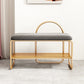 12.6" Wide Modern Seating Bench Rectangle Upholstered Entryway Bench 24"L x 13"W x 24"H Grey-Gold Clearhalo 'Benches' 'Chairs & Seating' 'furn' 'furn_benches' 'Furniture' 'Living Room Furniture' 5949394