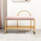 12.6" Wide Modern Seating Bench Rectangle Upholstered Entryway Bench 24"L x 13"W x 24"H Pink Clearhalo 'Benches' 'Chairs & Seating' 'furn' 'furn_benches' 'Furniture' 'Living Room Furniture' 5949397