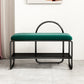 12.6" Wide Modern Seating Bench Rectangle Upholstered Entryway Bench 24"L x 13"W x 24"H Black Dark Green Clearhalo 'Benches' 'Chairs & Seating' 'furn' 'furn_benches' 'Furniture' 'Living Room Furniture' 5949402