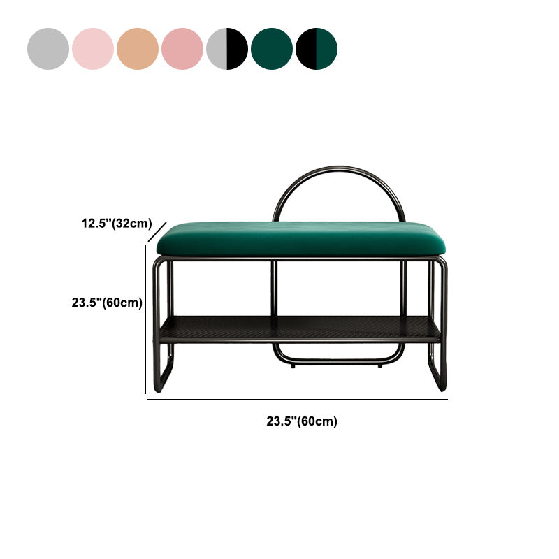 12.6" Wide Modern Seating Bench Rectangle Upholstered Entryway Bench Clearhalo 'Benches' 'Chairs & Seating' 'furn' 'furn_benches' 'Furniture' 'Living Room Furniture' 5949403