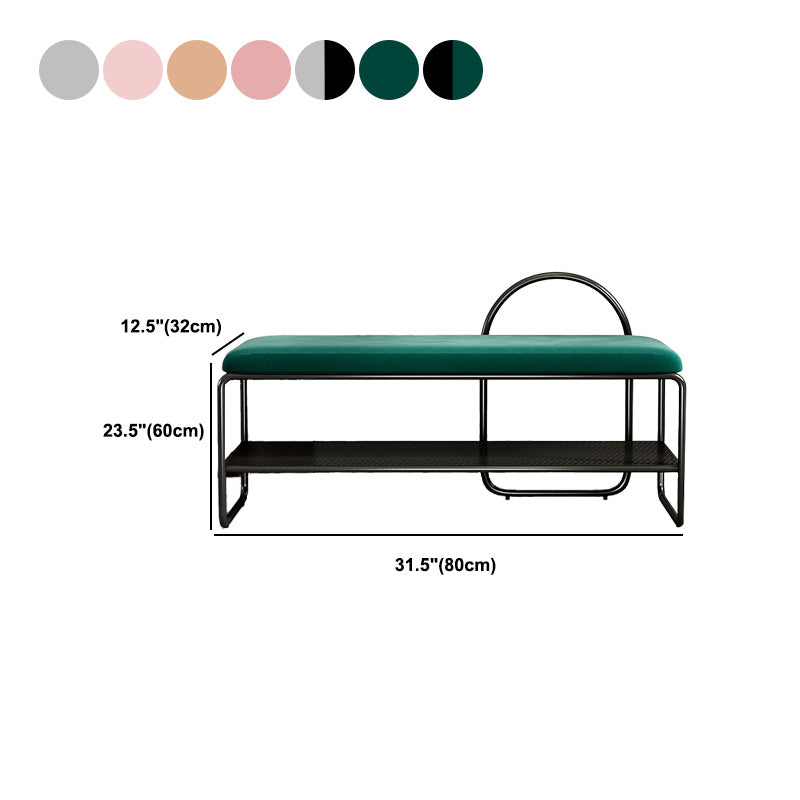 12.6" Wide Modern Seating Bench Rectangle Upholstered Entryway Bench Clearhalo 'Benches' 'Chairs & Seating' 'furn' 'furn_benches' 'Furniture' 'Living Room Furniture' 5949404