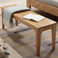 17.72" H Modern Oak Wood Seating Bench with Legs For Bedroom Clearhalo 'Benches' 'Chairs & Seating' 'furn' 'furn_benches' 'Furniture' 'Living Room Furniture' 5949406