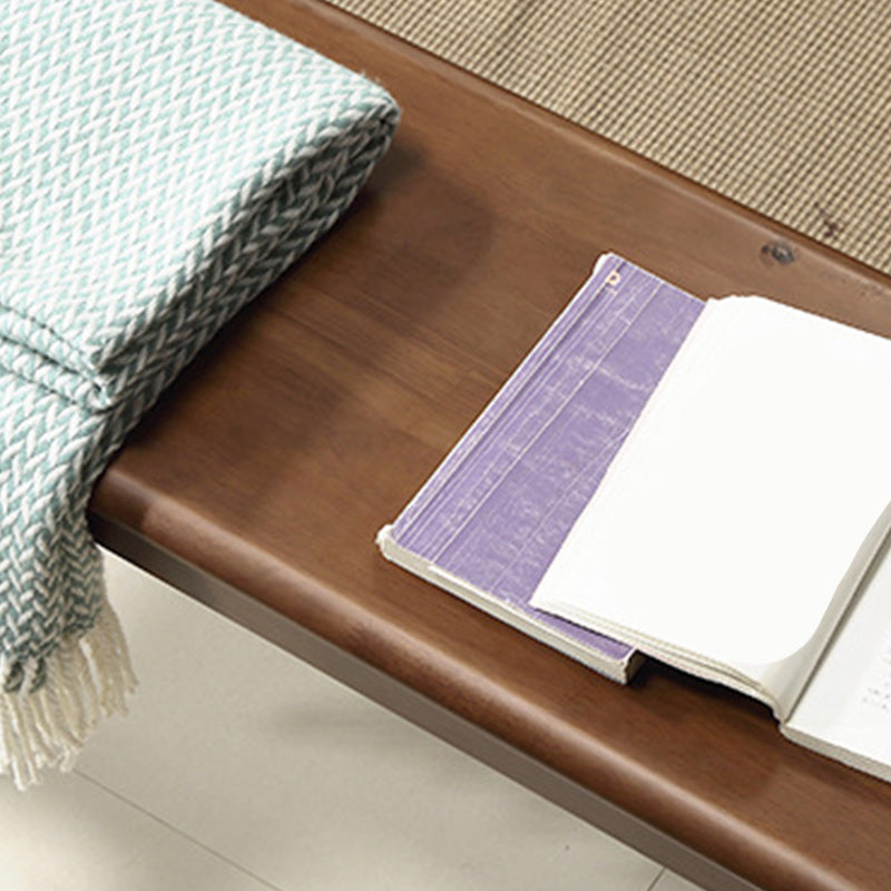 17.72" H Modern Oak Wood Seating Bench with Legs For Bedroom Clearhalo 'Benches' 'Chairs & Seating' 'furn' 'furn_benches' 'Furniture' 'Living Room Furniture' 5949413