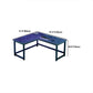 Black and Natural Gaming Desk Ergonomic Industria Wood Computer Desk L with Metal Legs Clearhalo 'furn' 'furn_office_desk' 'Furniture' 'Office Desks' 'Office Furniture' 'office_desk' 5949467