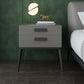 Wooden and Leather Bedside Cabinet Modern Minimalist Bedside Table with Drawers Clearhalo 'Bedroom Furniture' 'furn' 'furn_night_stand' 'Furniture' 'night_stand' 'Nightstands' 5949500