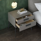 Wooden and Leather Bedside Cabinet Modern Minimalist Bedside Table with Drawers Clearhalo 'Bedroom Furniture' 'furn' 'furn_night_stand' 'Furniture' 'night_stand' 'Nightstands' 5949509