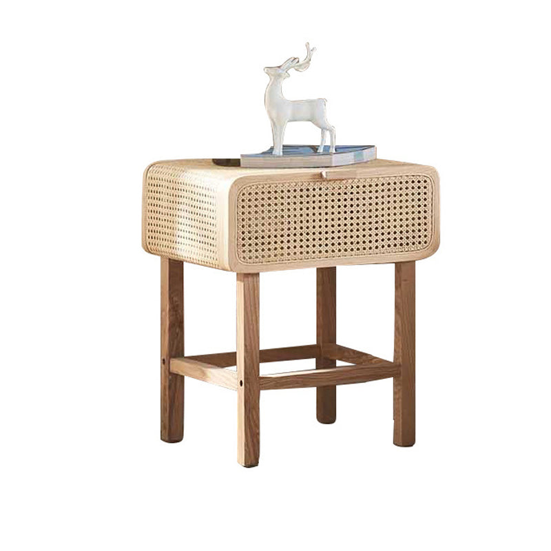 Contemporary Lower Shelf Nightstand Wooden Bedside Cabinet with Door for Bedroom Natural 1 Piece Clearhalo 'Bedroom Furniture' 'furn' 'furn_night_stand' 'Furniture' 'night_stand' 'Nightstands' 5949529