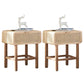 Contemporary Lower Shelf Nightstand Wooden Bedside Cabinet with Door for Bedroom Natural 2 Piece Set Clearhalo 'Bedroom Furniture' 'furn' 'furn_night_stand' 'Furniture' 'night_stand' 'Nightstands' 5949534