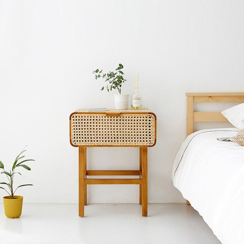 Contemporary Lower Shelf Nightstand Wooden Bedside Cabinet with Door for Bedroom Clearhalo 'Bedroom Furniture' 'furn' 'furn_night_stand' 'Furniture' 'night_stand' 'Nightstands' 5949542