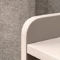 Mesa nocturna de almacenamiento abierta de cama de madera con patas con piernas