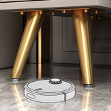 Mesa nocturna de almacenamiento abierta de cama de madera con patas con piernas