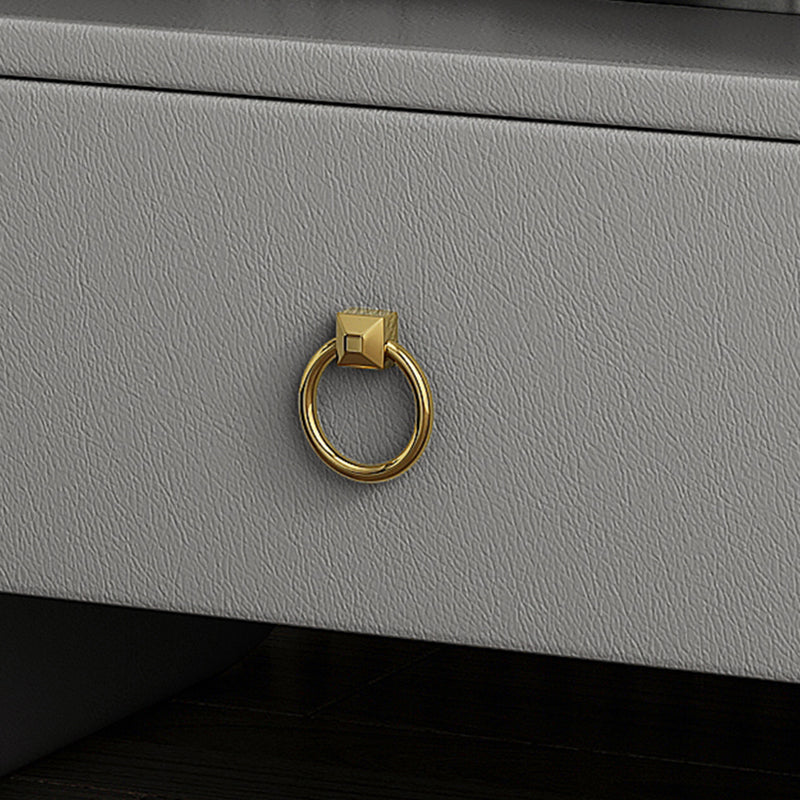 Modern Glass Top Nightstand Wooden Bedside Cabinet with Drawers for Bedroom Clearhalo 'Bedroom Furniture' 'furn' 'furn_night_stand' 'Furniture' 'night_stand' 'Nightstands' 5949603