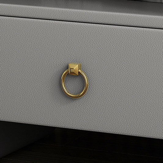 Modern Glass Top Nightstand Wooden Bedside Cabinet with Drawers for Bedroom Clearhalo 'Bedroom Furniture' 'furn' 'furn_night_stand' 'Furniture' 'night_stand' 'Nightstands' 5949603