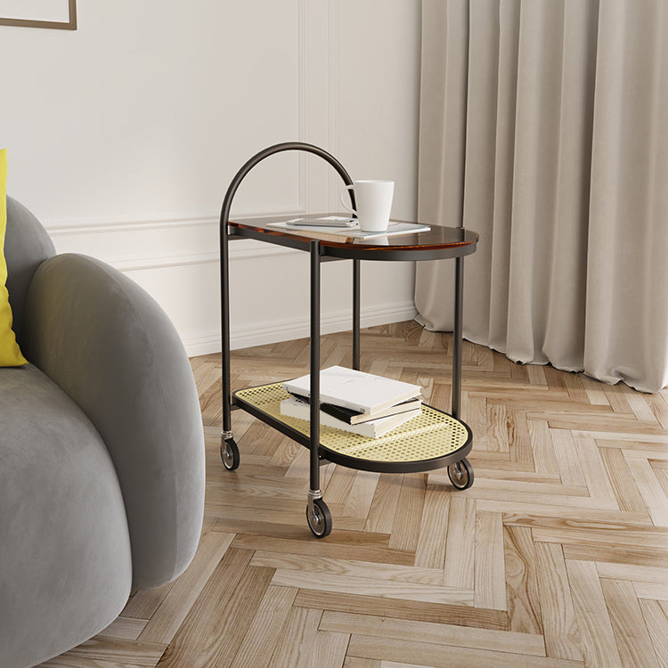 Cama de almacenamiento abierto mesita de noche gabinete moderno para dormitorio